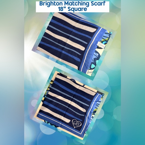 Brighton Embroidered Butterfly Saffiano Vinyl Bag  Wallet Scarf Dust Bag & Box - Picture 10 of 17